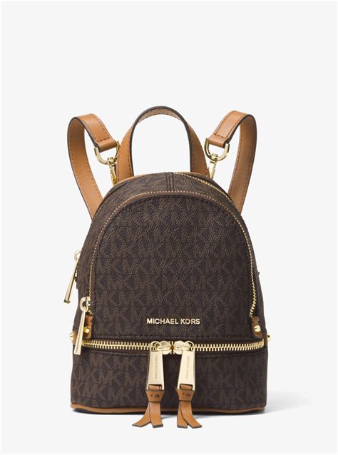 michael kors rhea extra small logo backpack|Michael Kors large backpack women.